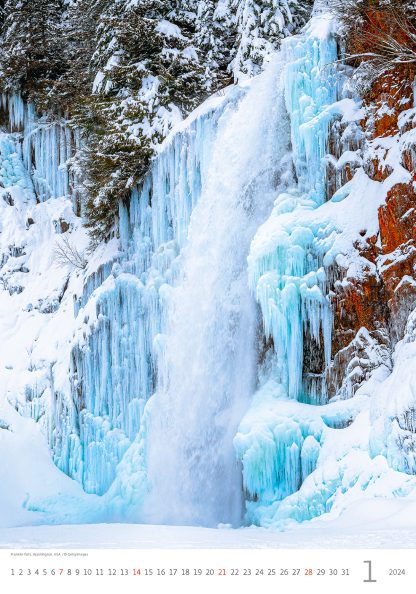 alt="Bildkalender Waterfalls Januar"