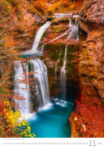 alt="Bildkalender Waterfalls November